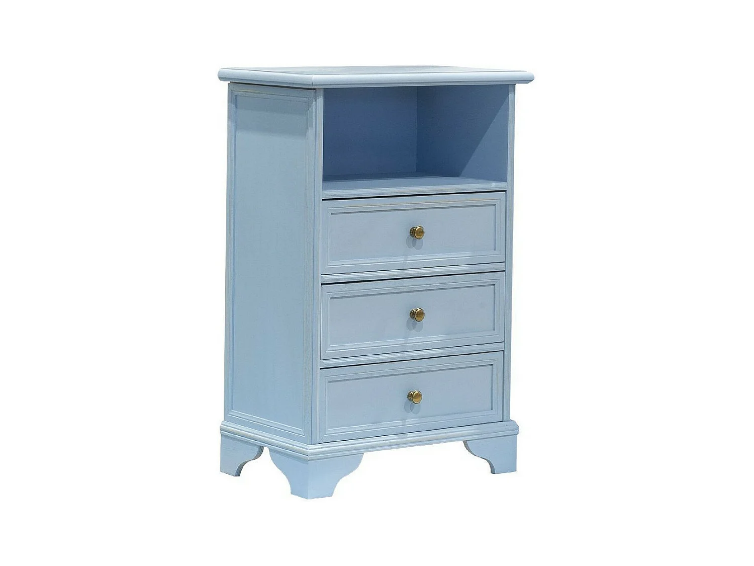 Nachtkastje Luisa, Blauw, 51x29x75 cm, EPIKASA