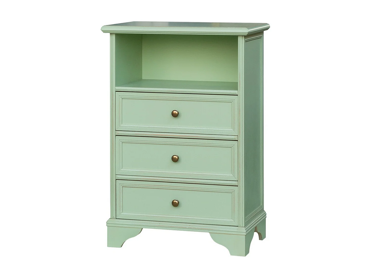 Nachtkastje Luisa, Groen, 51x29x75 cm, EPIKASA