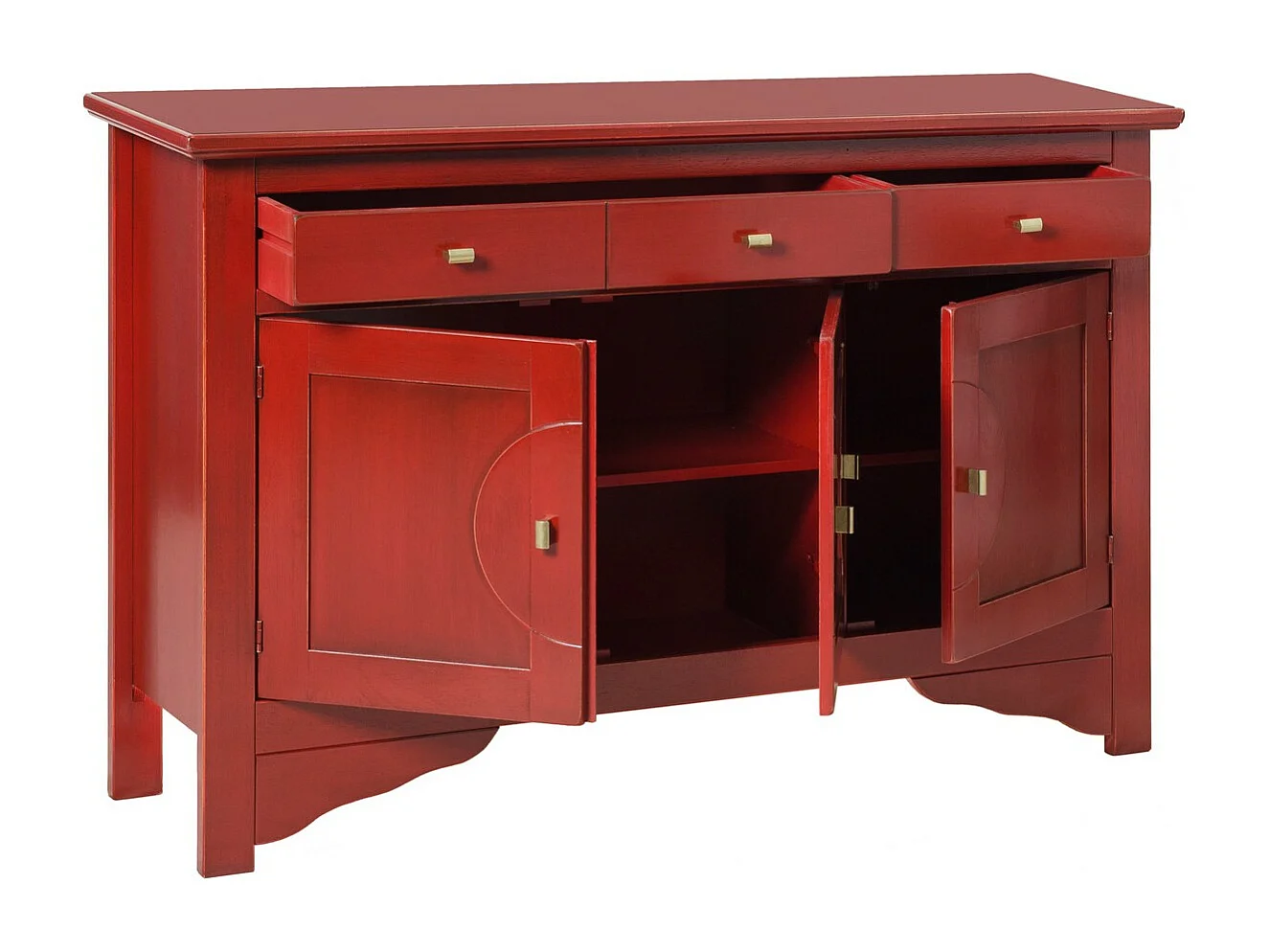 Armoire à Usages Multiples Canton, Rouge, 130x37x84 cm, EPIKASA