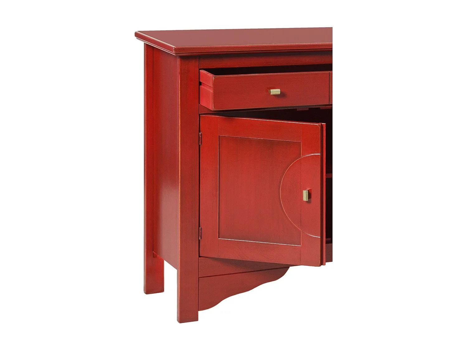 Armoire à Usages Multiples Canton, Rouge, 130x37x84 cm, EPIKASA