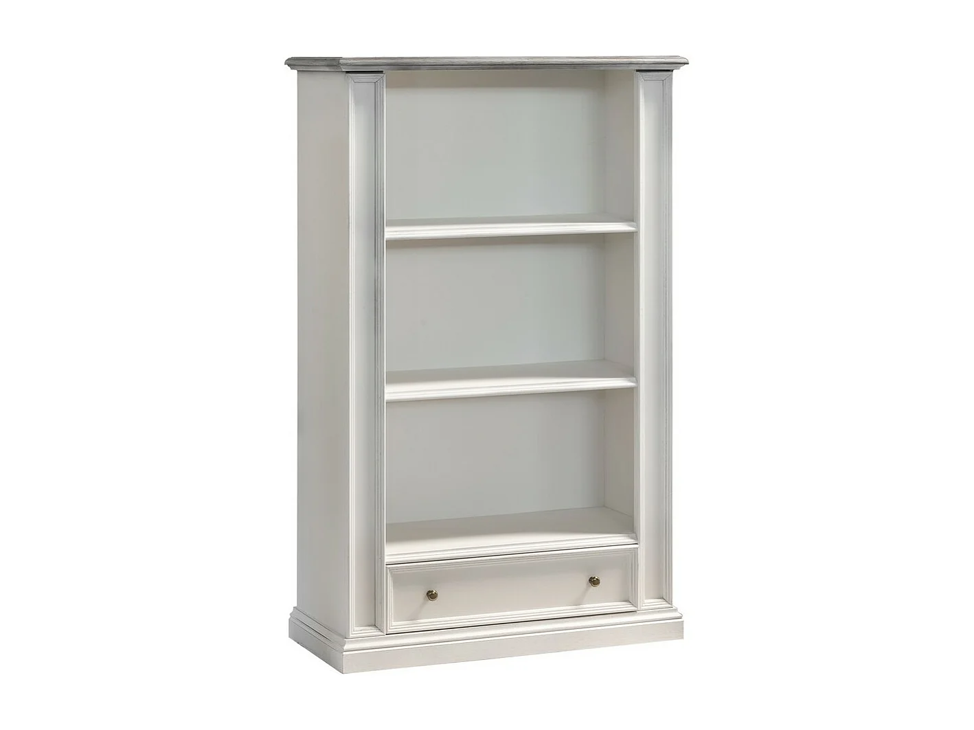 Bibliothèque Luisa, Blanc, 87,5x35x136 cm, EPIKASA