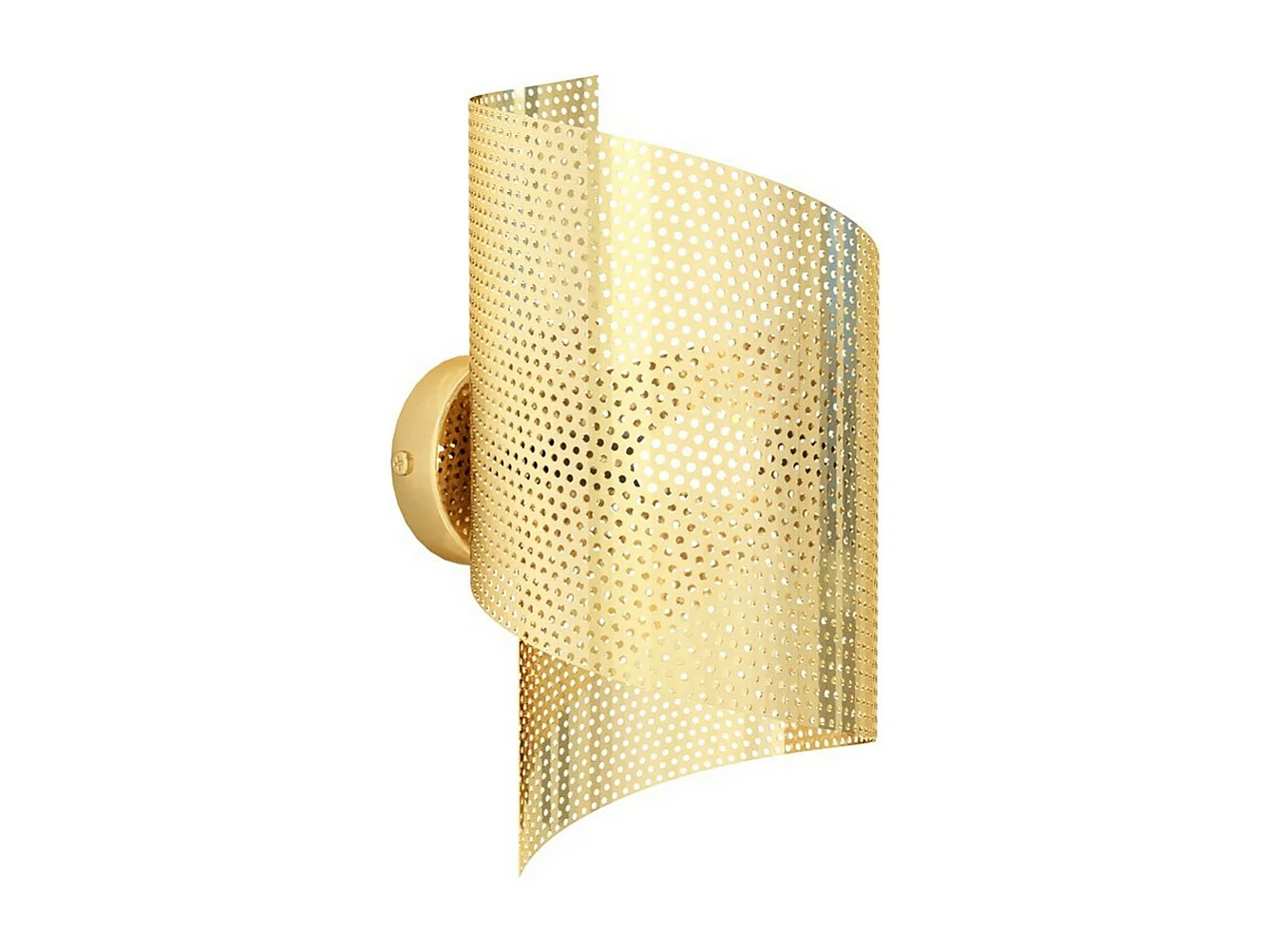 Wandlamp Spiral, Goud, 17x29x17 cm, EPIKASA