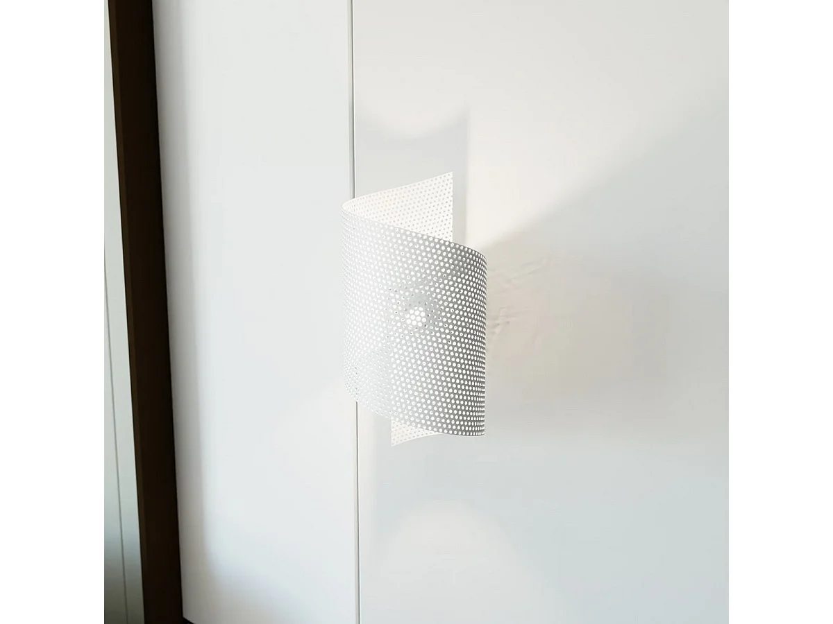 Candeeiro de Parede Spiral, Branco, 17x29x17 cm, EPIKASA