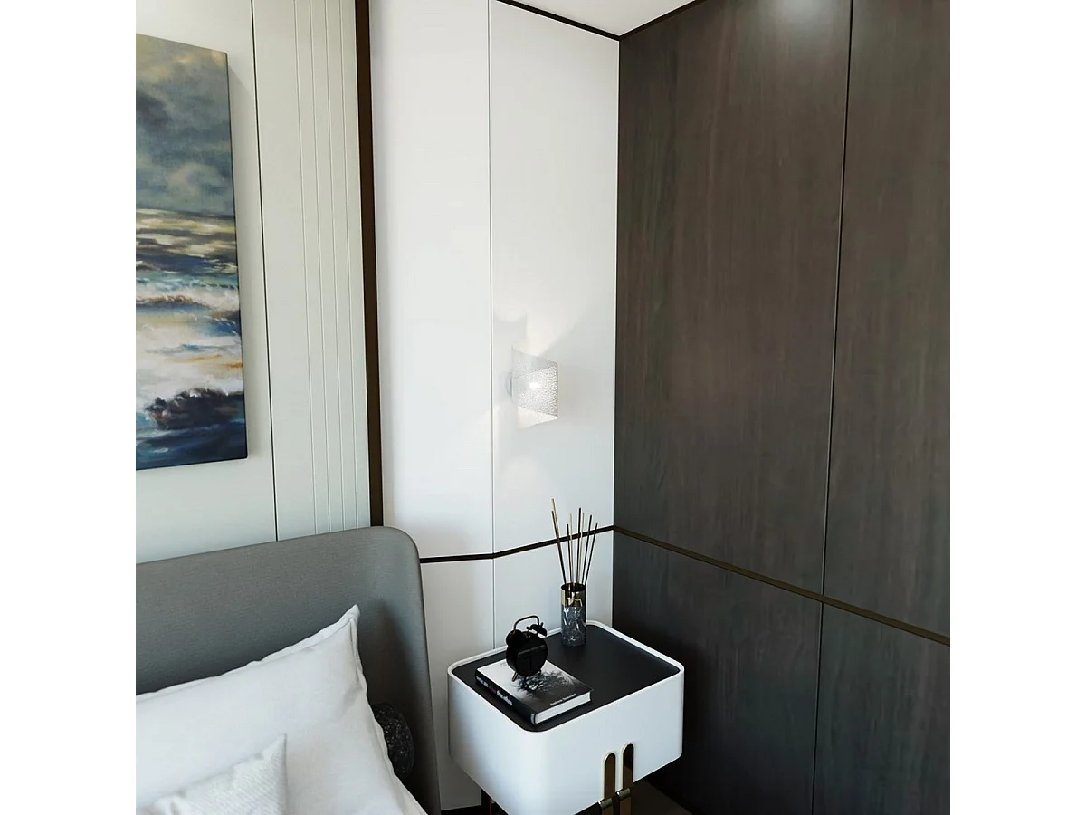 Candeeiro de Parede Spiral, Branco, 17x29x17 cm, EPIKASA