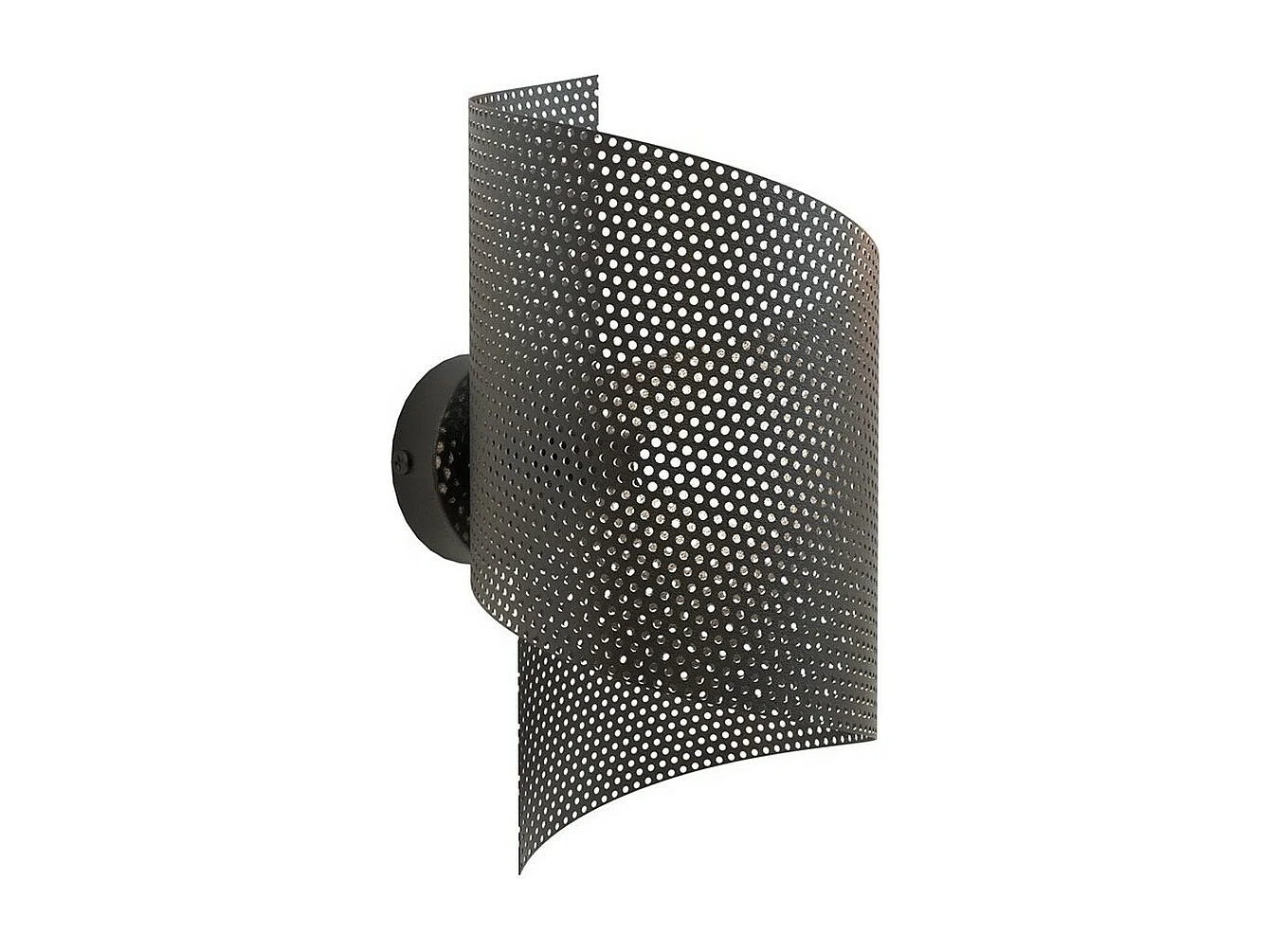 Candeeiro de Parede Spiral, Preto, 17x29x17 cm, EPIKASA