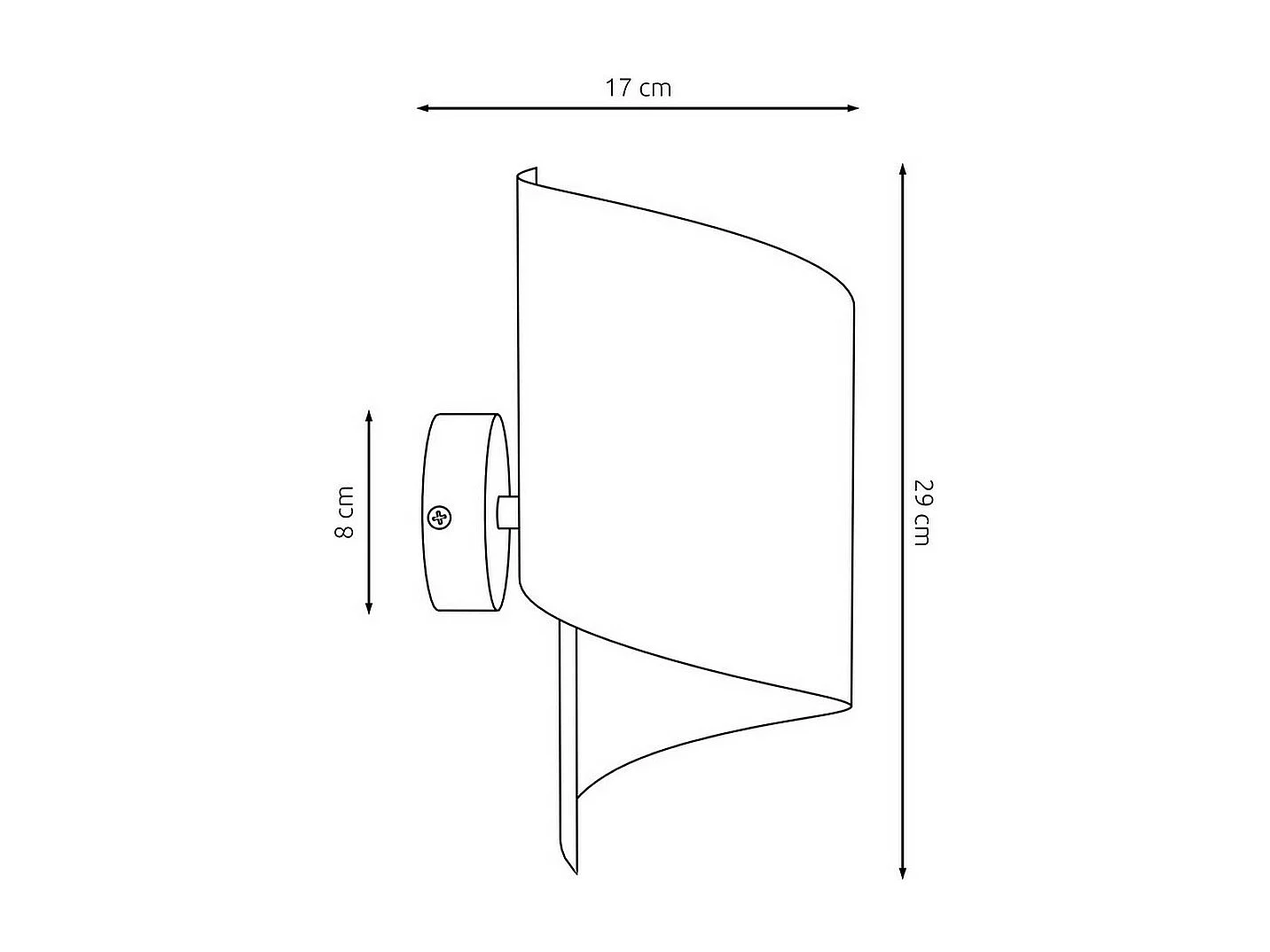 Lampa ścienna Spiral, Czarny, 17x29x17 cm, Seven Design