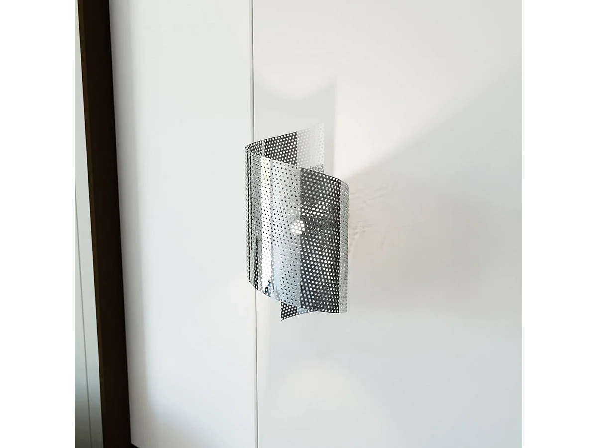 Candeeiro de Parede Spiral, Prata, 17x29x17 cm, EPIKASA