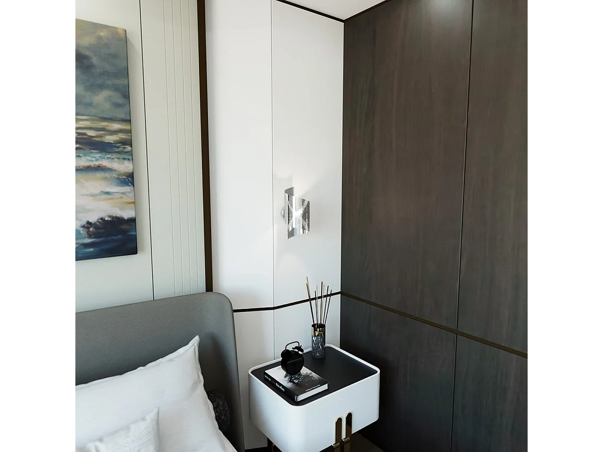 Candeeiro de Parede Spiral, Prata, 17x29x17 cm, Seven Design