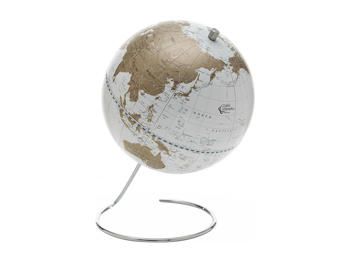 Globe de Table Cosmo, Blanc, 22x22x32 cm, ZOFFOLI