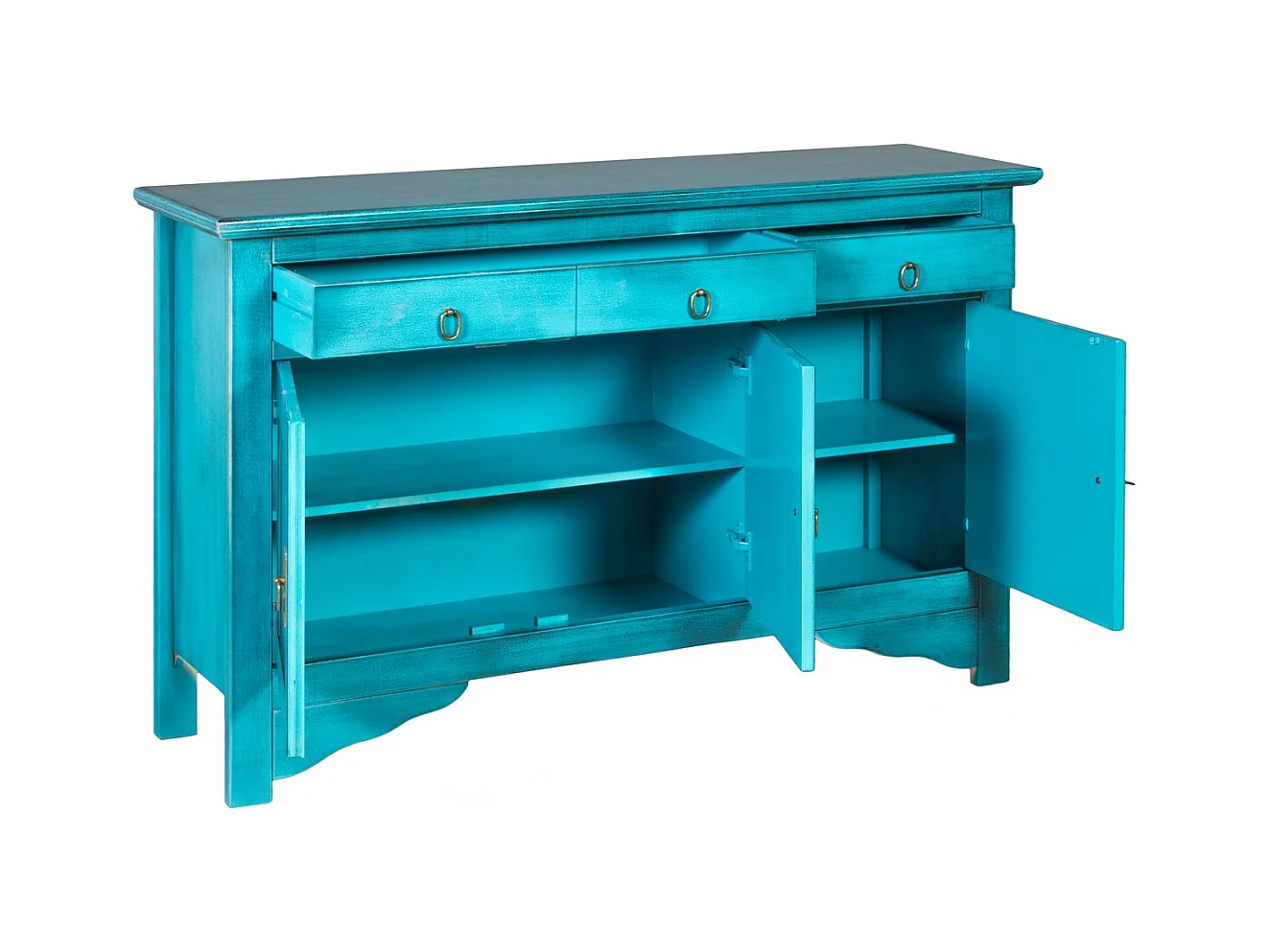 Armário Multiusos Canton, Azul, 130x37x84 cm, EPIKASA
