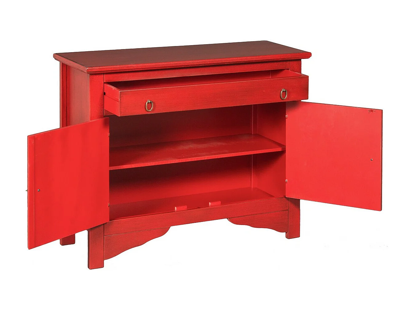 Armoire à Usages Multiples Canton, Rouge, 100x37x84 cm, EPIKASA