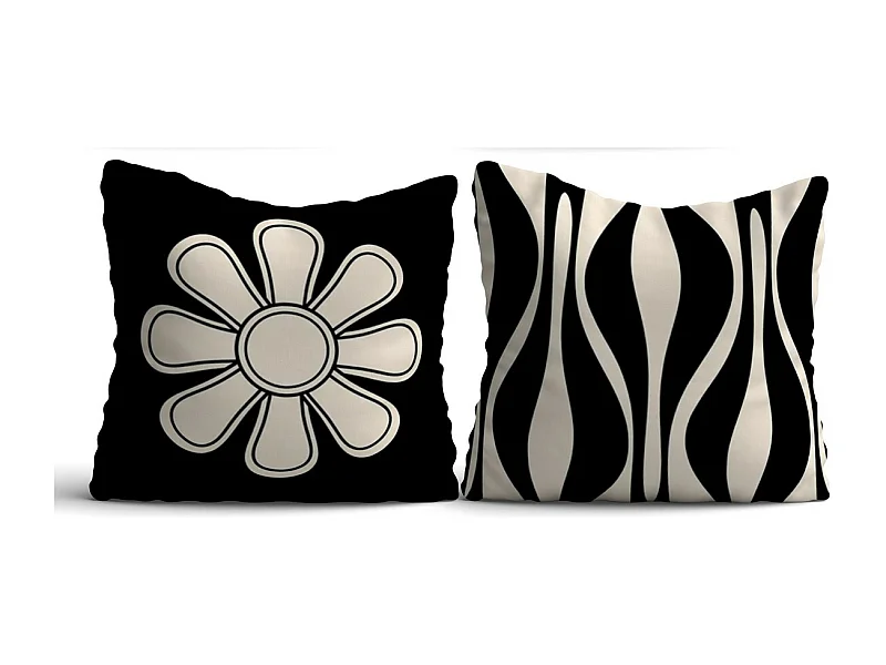 Set van 2 Decoratieve Kussenslopen Isparta, Veelkleurig, 50x50x2,5 cm, EPIKASA