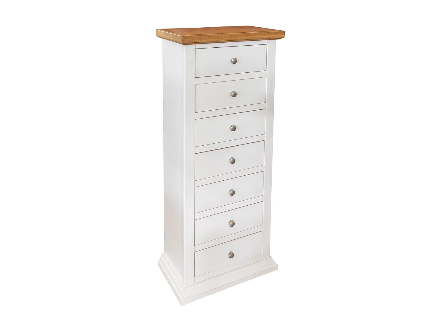 Commode à Tiroirs Franca, Blanc, 53x31x126 cm, EPIKASA