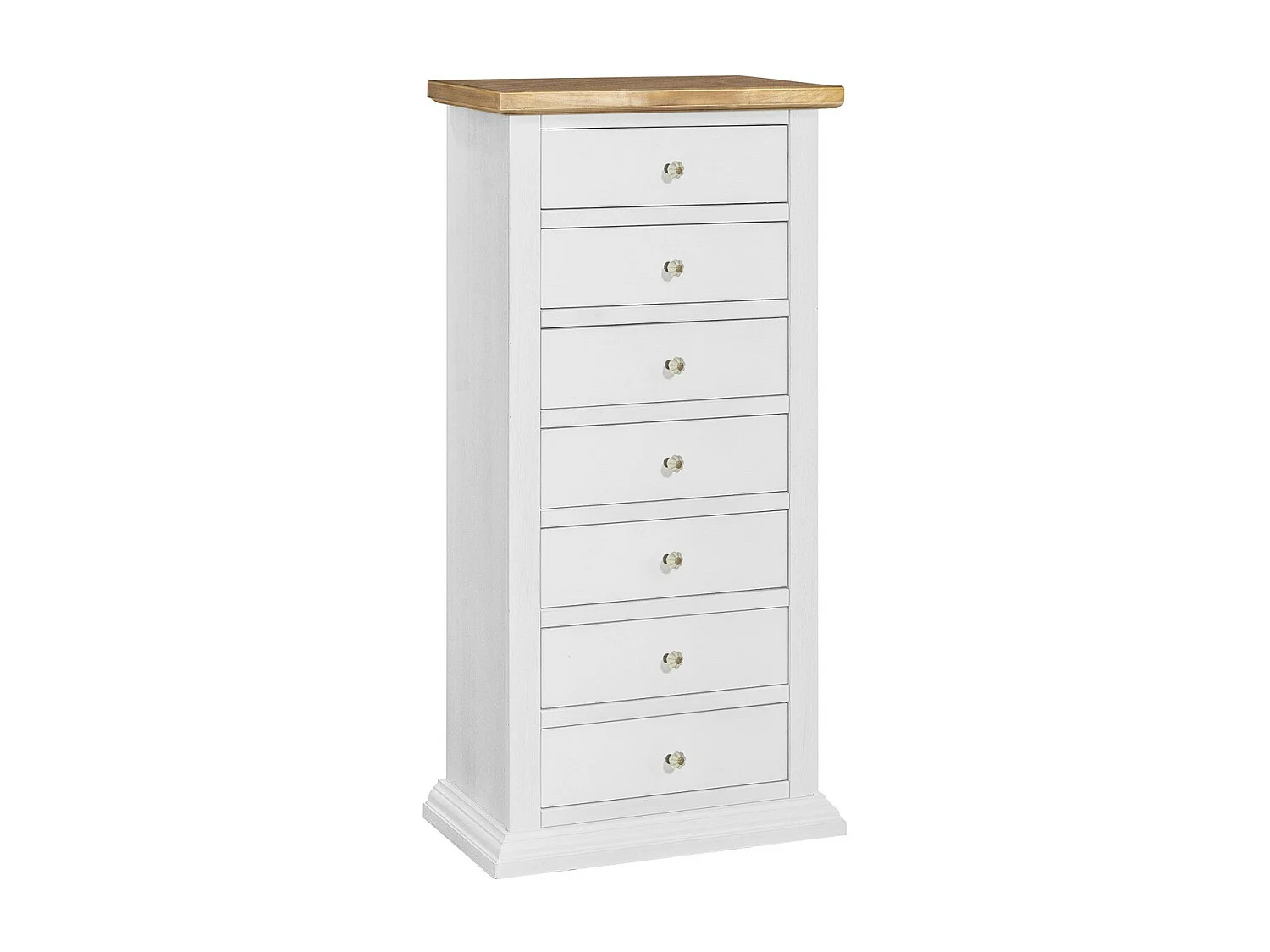 Commode à Tiroirs Franca, Blanc, 53x31x126 cm, EPIKASA