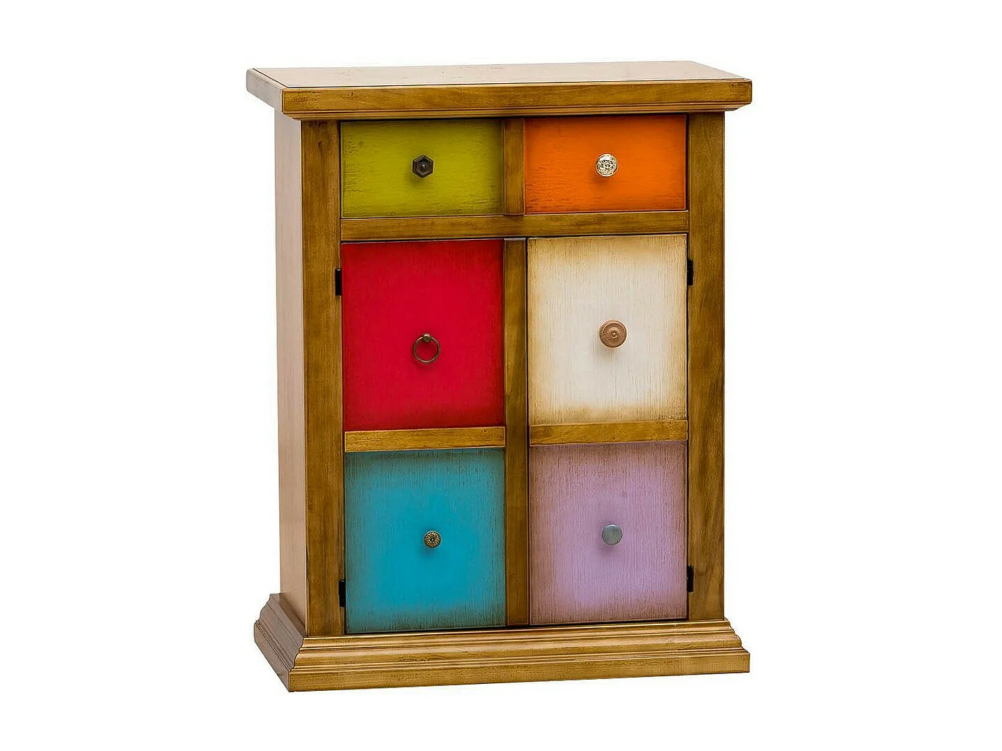 Cómoda Arlequim, Multicolorido, 63x37x79 cm, EPIKASA