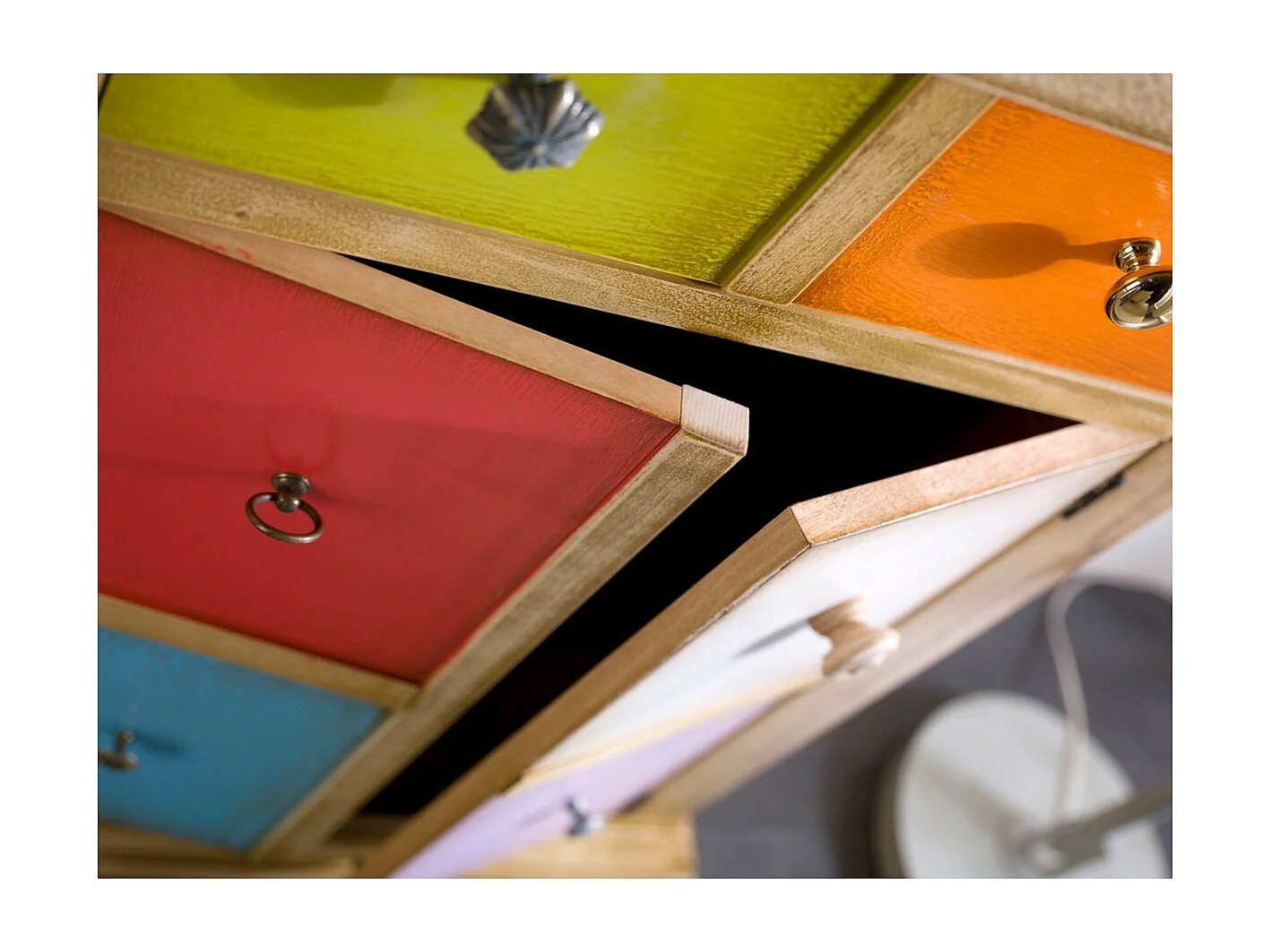 Cómoda Arlequim, Multicolorido, 63x37x79 cm, EPIKASA