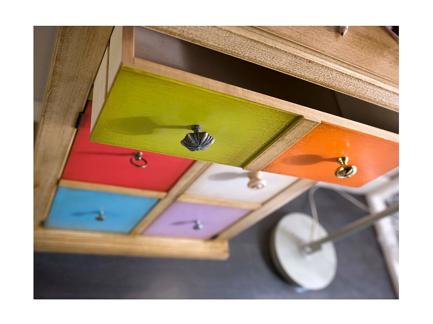 Cómoda Arlequim, Multicolorido, 63x37x79 cm, EPIKASA