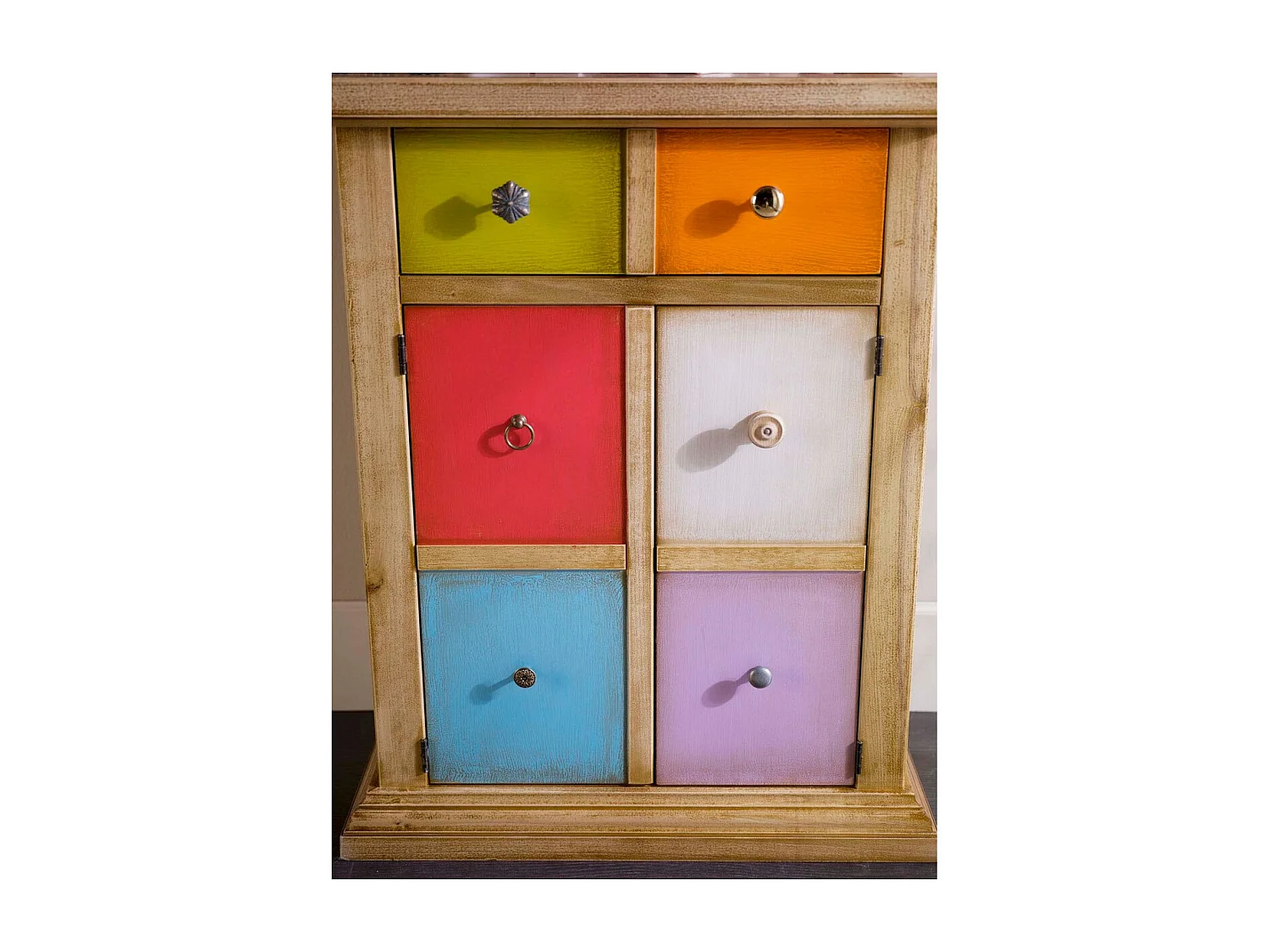 Cómoda Arlequim, Multicolorido, 63x37x79 cm, EPIKASA