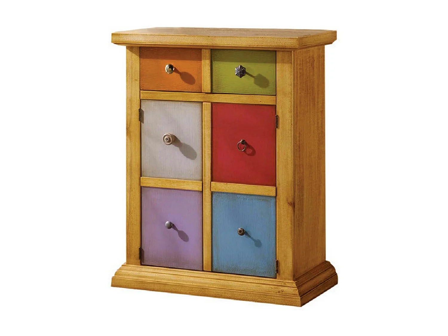 Cómoda Arlequim, Multicolorido, 63x37x79 cm, EPIKASA