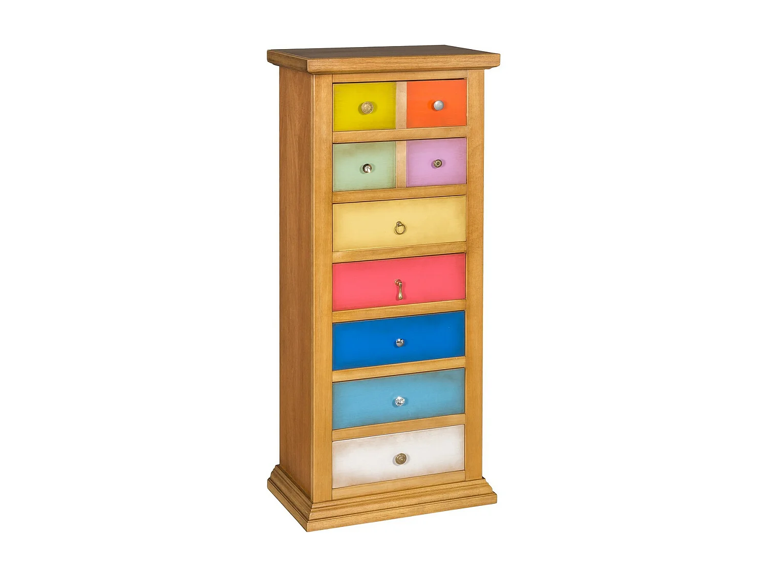 Commode à Tiroirs Arlequin, Multicouleur, 53x31x126 cm, EPIKASA