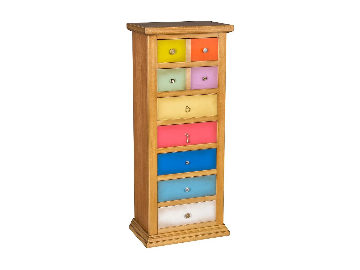 Commode à Tiroirs Arlequin, Multicouleur, 53x31x126 cm, EPIKASA