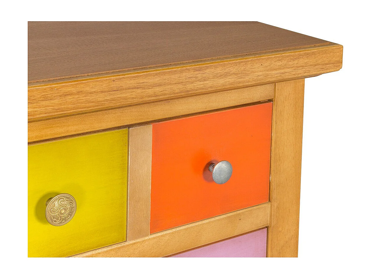 Commode à Tiroirs Arlequin, Multicouleur, 53x31x126 cm, EPIKASA