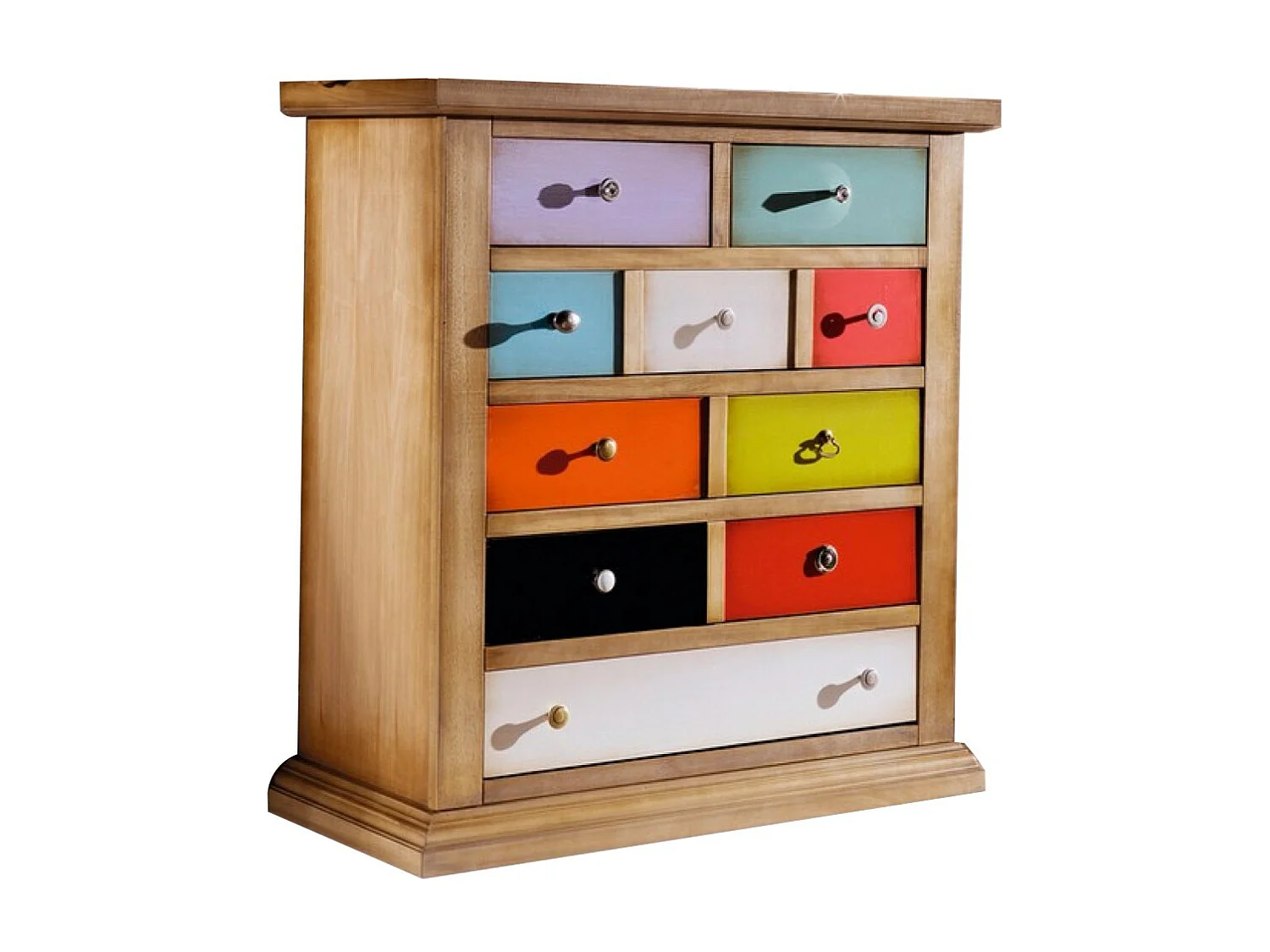 Cómoda Arlequim, Multicolorido, 86x40x94 cm, EPIKASA