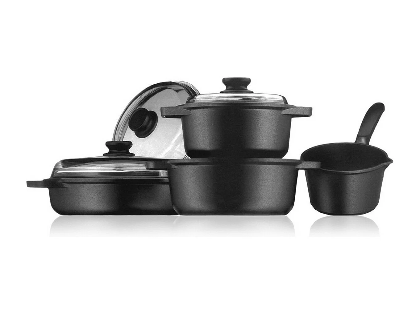 Set d'Ustensiles de Cuisine Classic, Noir, 36x36x8,5 cm, Risolì