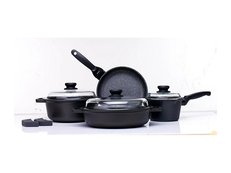 Zestaw Naczyń Kuchennych HardStone, Antracyt, 36x36x8,5 cm, Risolì