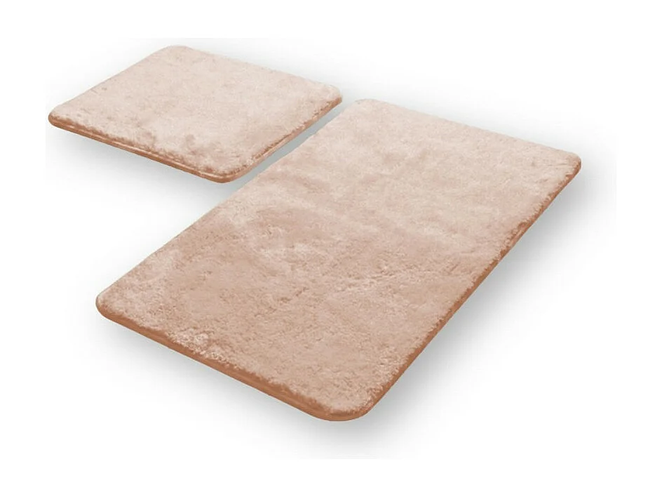 Lot de 2 Tapis de Salle de Bain Plush, Rose, 60x40x2 cm, EPIKASA