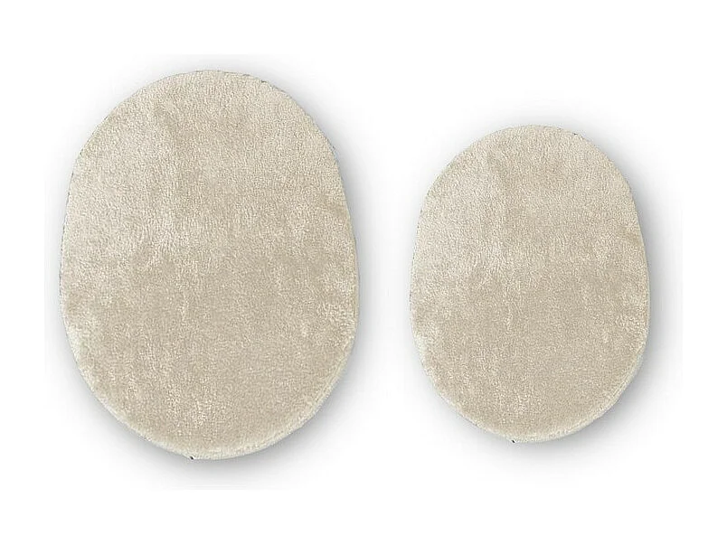 Set di 2 Tappeti Bagno Plush, Beige, 60x40x2 cm, EPIKASA