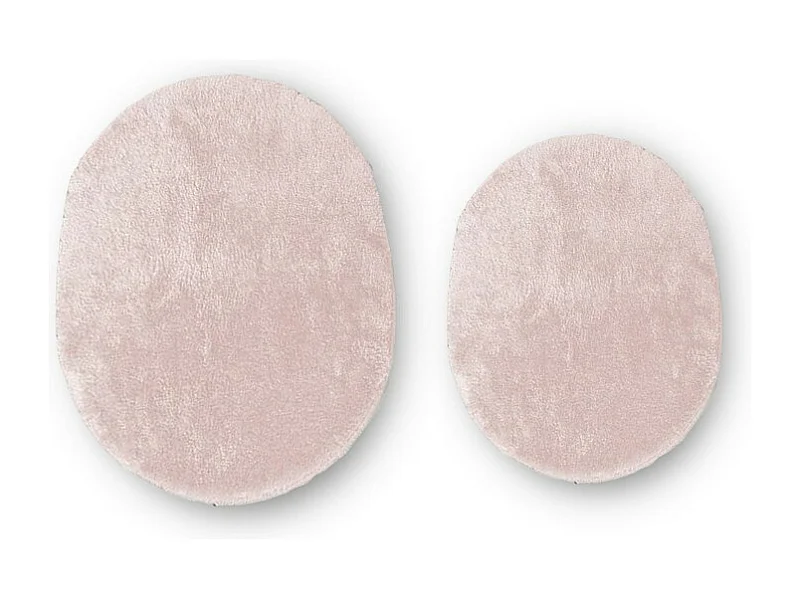 Set di 2 Tappeti Bagno Plush, Rosa, 60x40x2 cm, EPIKASA