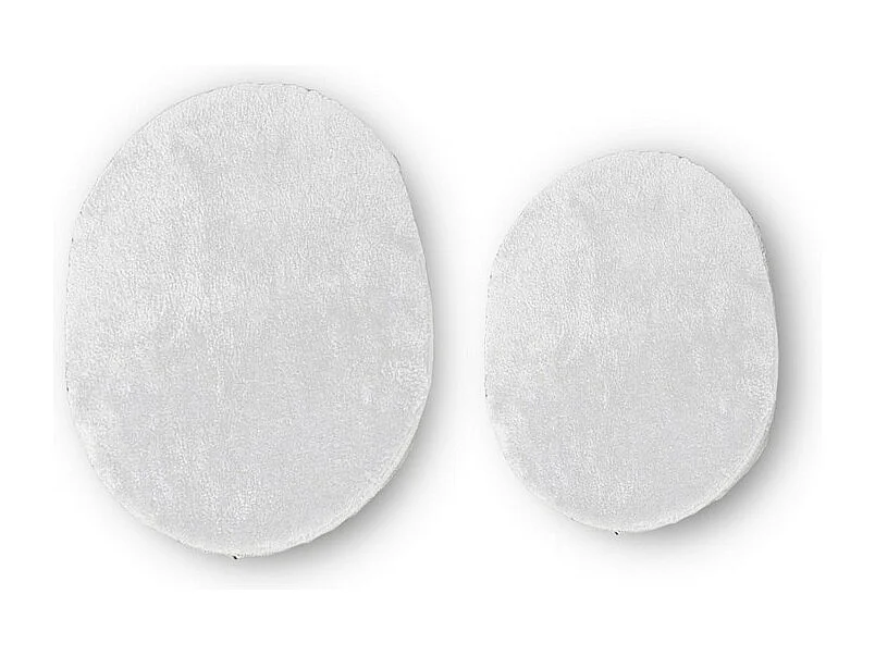 Conjunto de 2 Tapetes de Casa de Banho Plush, Branco, 50x70x2 cm, EPIKASA