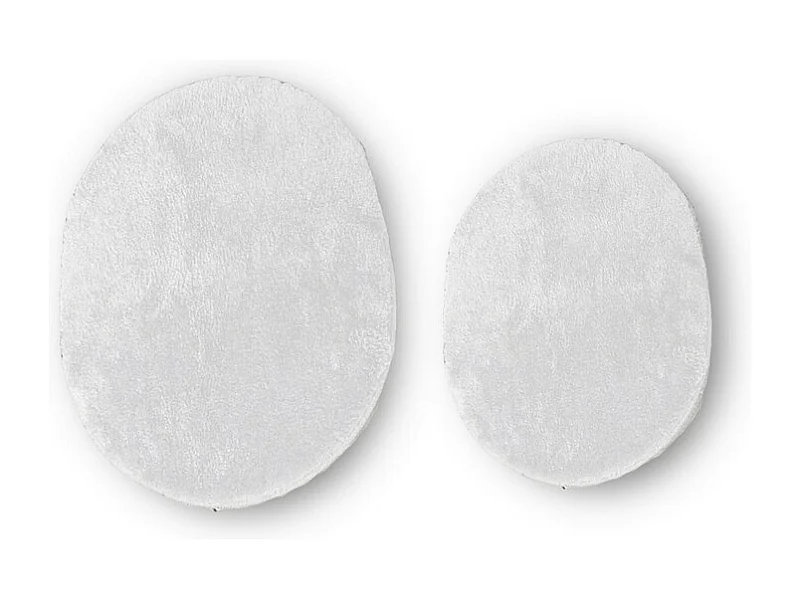 Conjunto de 2 Tapetes de Casa de Banho Plush, Branco, 50x70x2 cm, EPIKASA