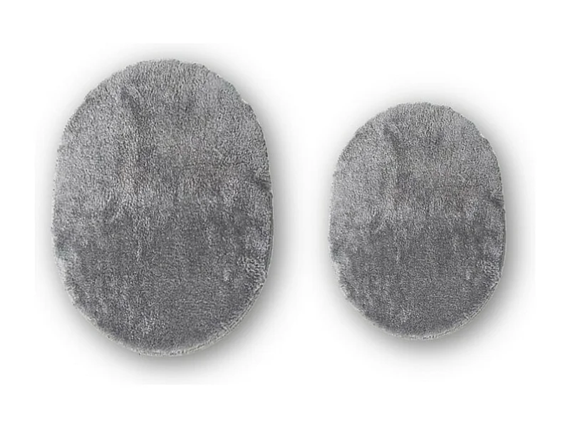 Set di 2 Tappeti Bagno Plush, Antracite, 50x70x2 cm, EPIKASA