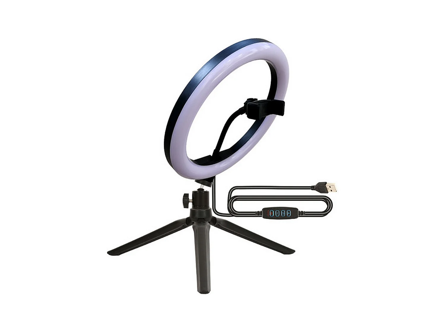 Ring Licht Myselfie, Zwart, 26x26x26 cm, Majestic
