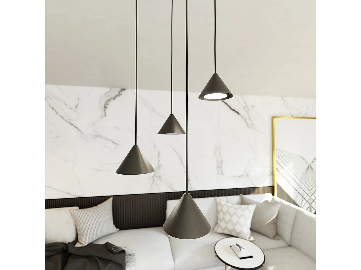 Suspension Elit, Noir, 30x100x30 cm, Seven Design