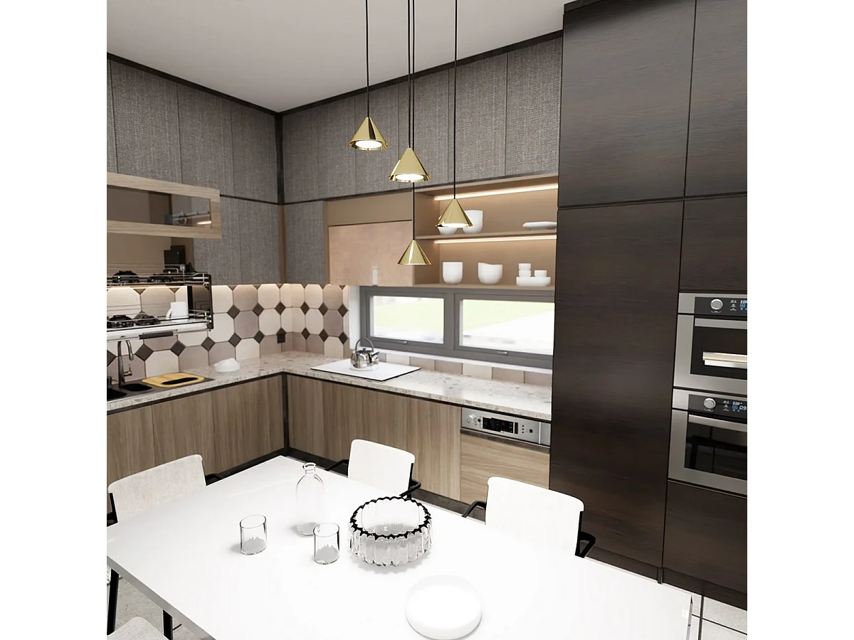 Hanglamp Elit, Goud, 30x100x30 cm, Seven Design