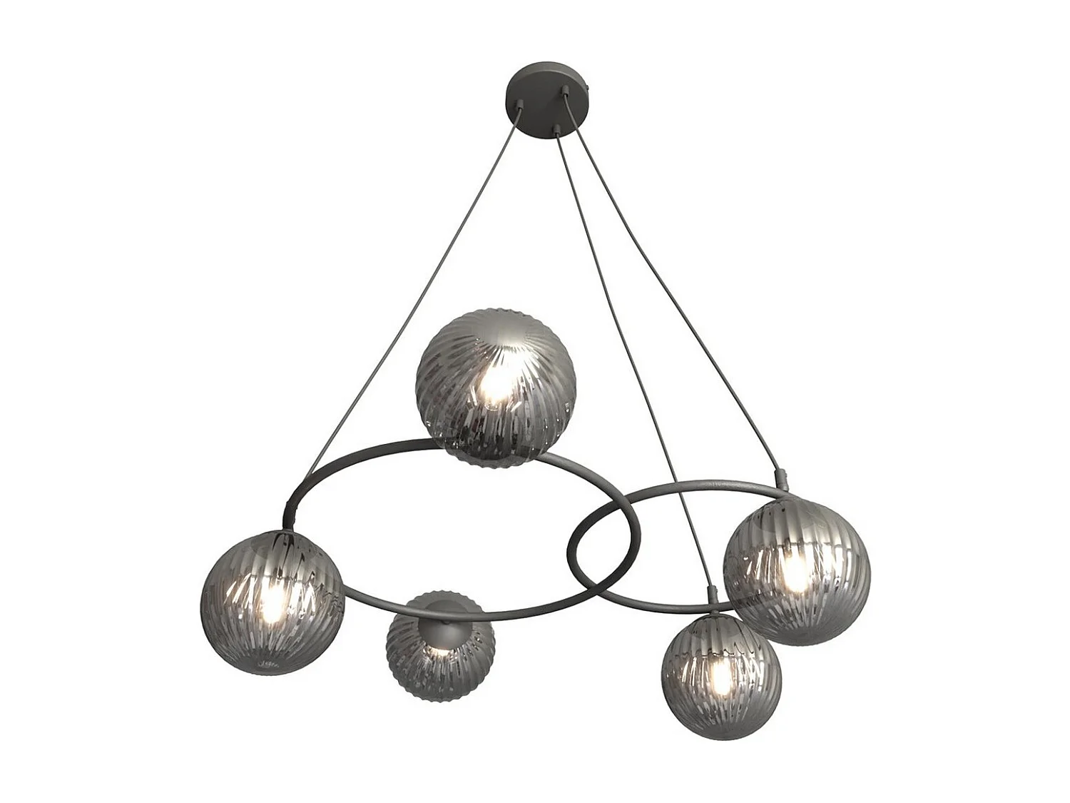 Lampa Wisząca Libra 2, Czarny, 70x70x140 cm, Seven Design