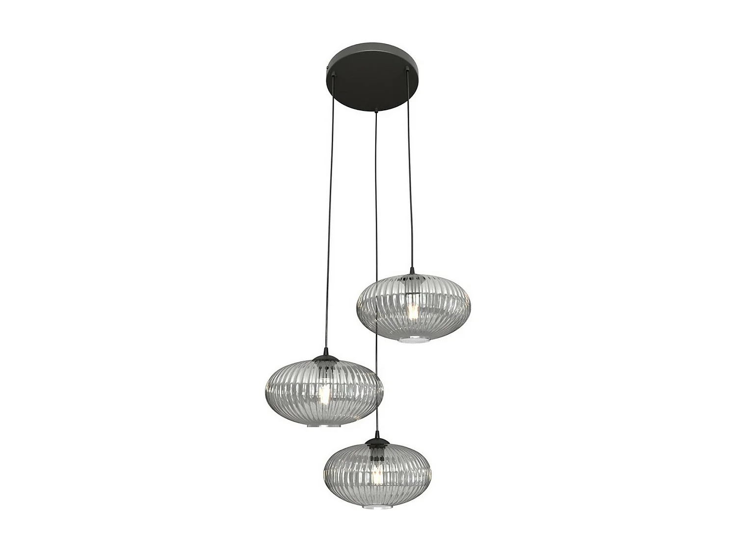 Hanglamp Coco 7, Zwart, 200x200x200 cm, Seven Design