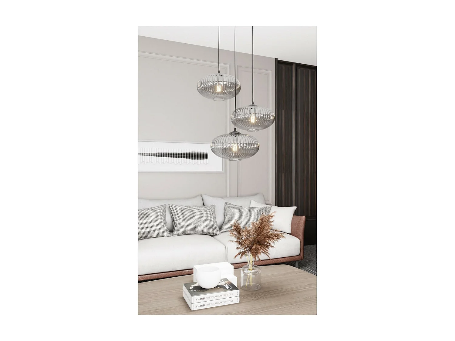 Hanglamp Coco 7, Zwart, 200x200x200 cm, Seven Design