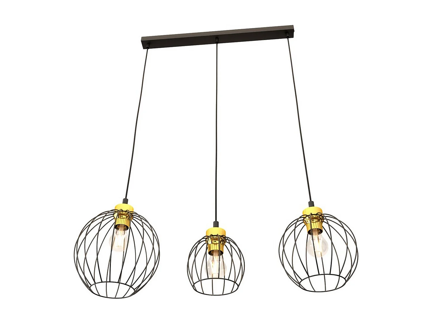 Lampa Wisząca Nando 6, Czarny, 77x24x140 cm, Seven Design