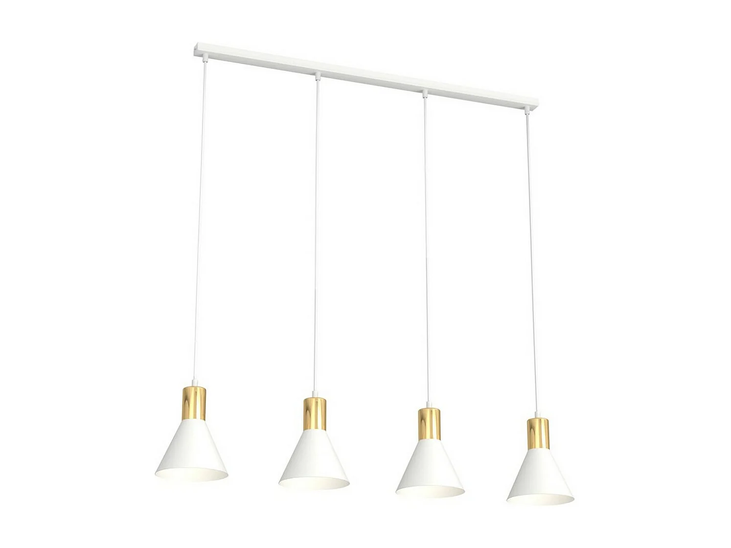 Candeeiro Suspenso Rosa, Branco, 90x16x140 cm, Seven Design