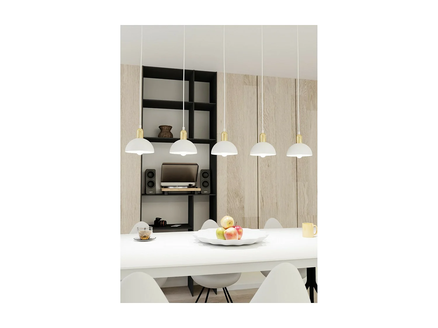 Suspension Moto, Blanc, 116x18x140 cm, Seven Design