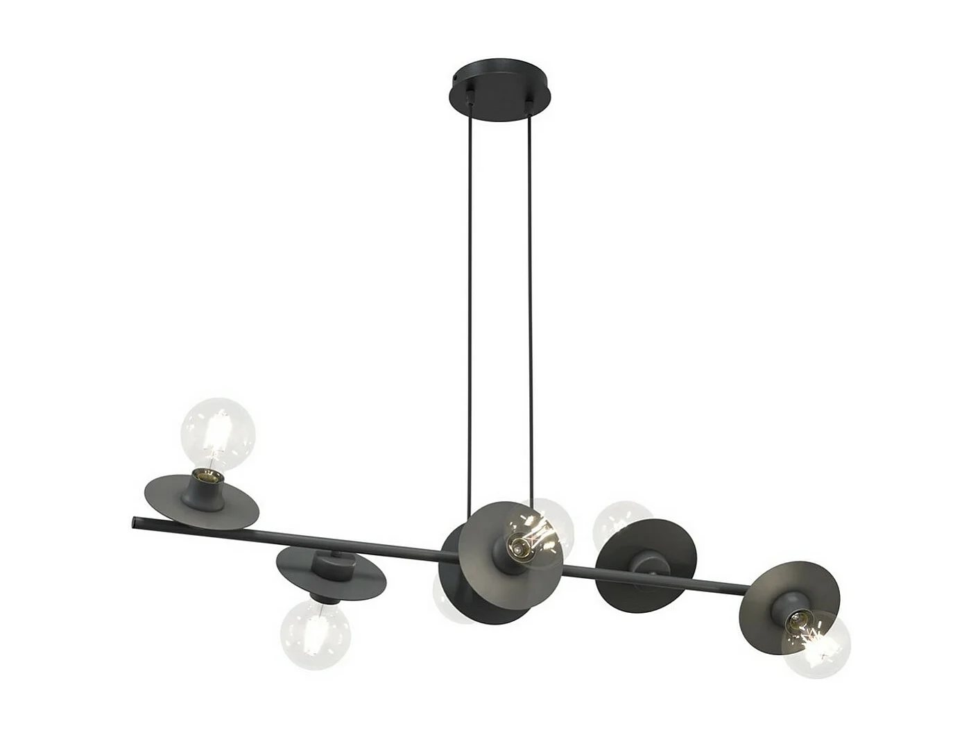 Lampada a Sospensione Token, Nero, 100x14x120 cm, Seven Design