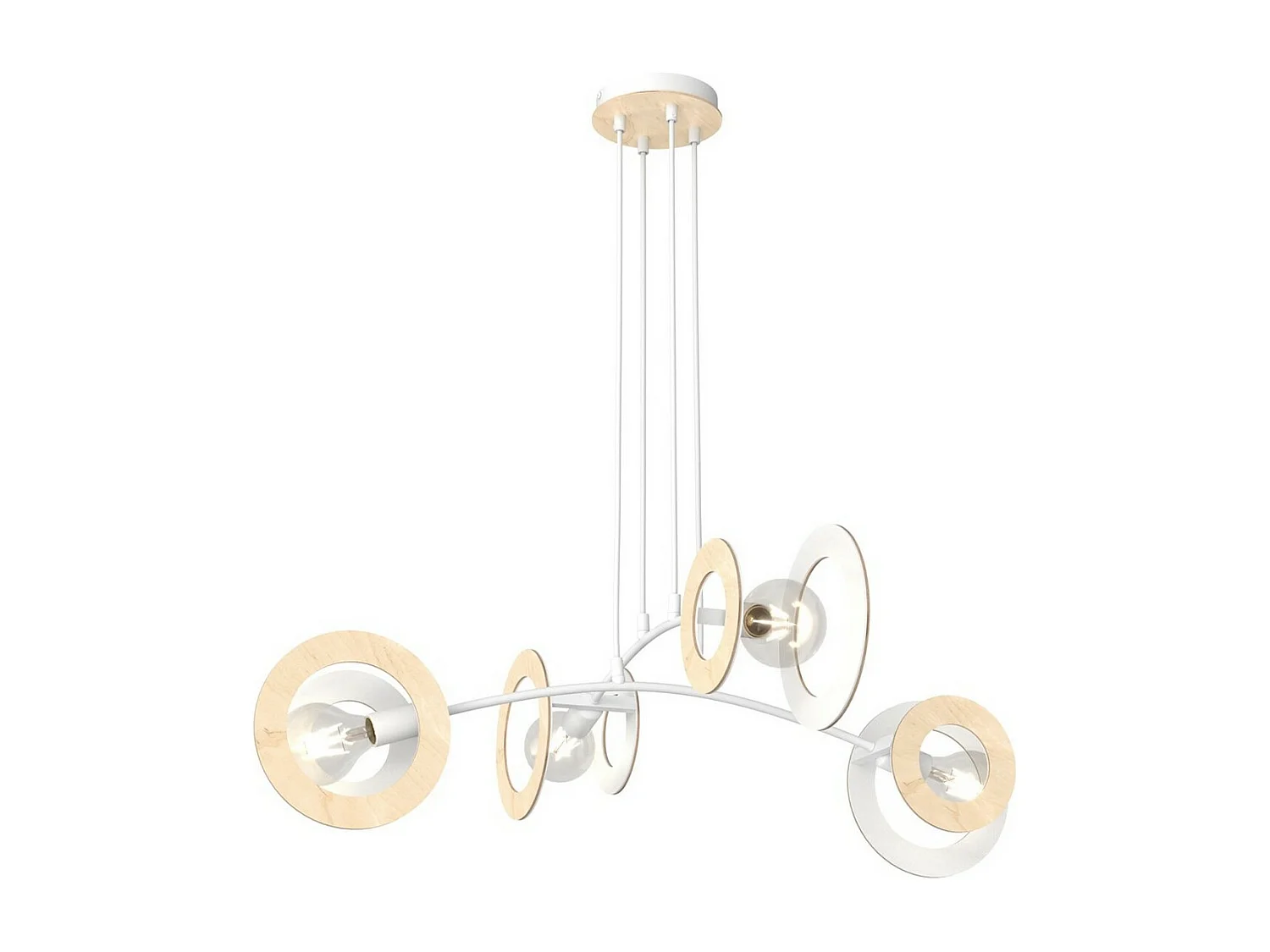 Lampada a Sospensione Skiva, Bianco, 89x89x120 cm, Seven Design