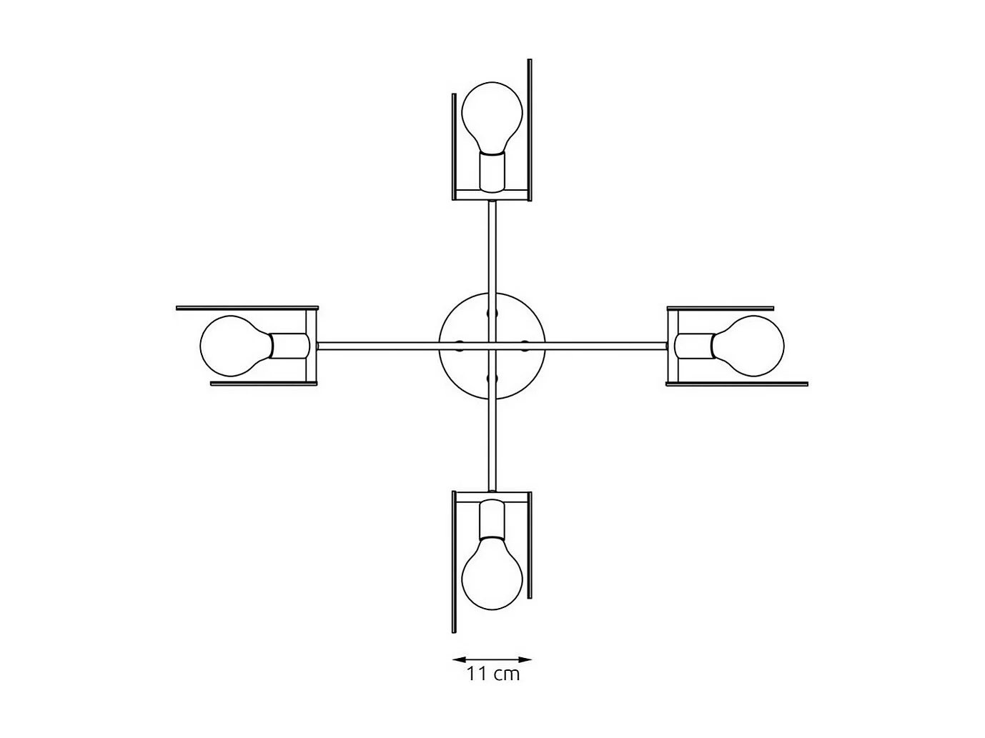 Lampada a Sospensione Skiva, Bianco, 89x89x120 cm, Seven Design