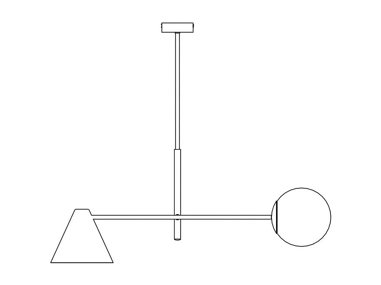 Lampada a Sospensione Hermes, Bianco, 70x60x16 cm, Seven Design