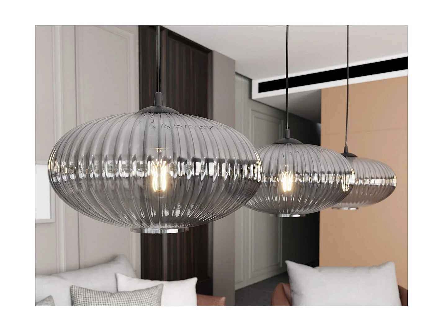 Suspension Coco 5, Noir, 200x200x200 cm, Seven Design