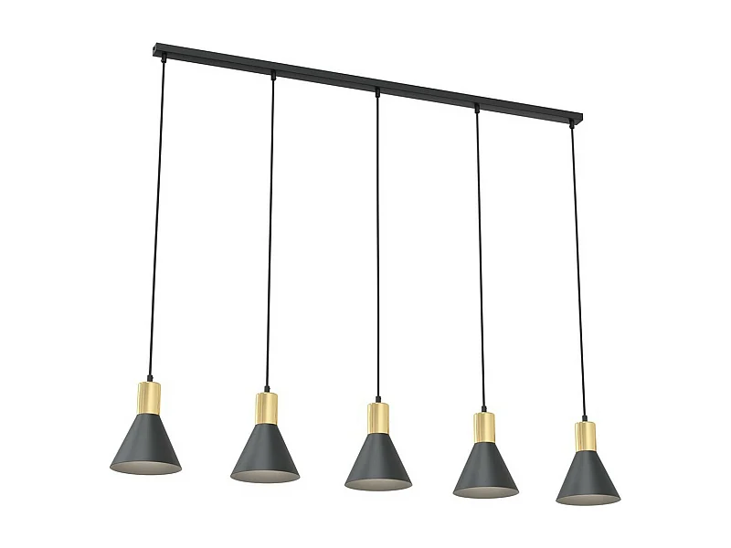 Lampada a Sospensione Rosa, Nero, 116x16x140 cm, Seven Design